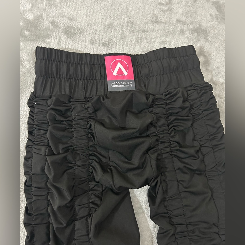 AGOGIE +40 wearable resistance ruched black pants - Picture 7 of 9
